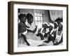 Nurse/Midwife Maude Callen Holds Baby and Teaches Class in Midwifery How to Look for Abnormalities-W^ Eugene Smith-Framed Photographic Print