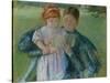 Nurse Reading to a Little Girl, 1895-Mary Stevenson Cassatt-Stretched Canvas