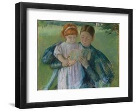 Nurse Reading to a Little Girl, 1895-Mary Stevenson Cassatt-Framed Giclee Print