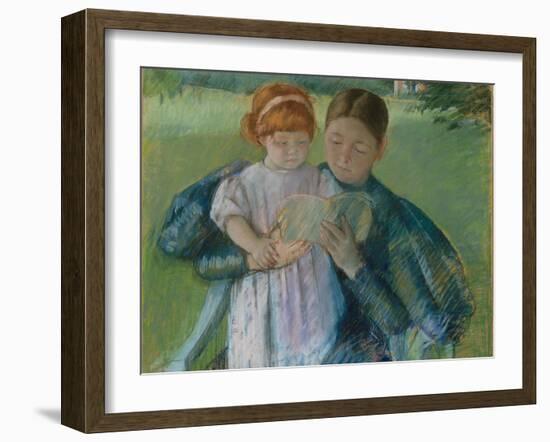 Nurse Reading to a Little Girl, 1895-Mary Stevenson Cassatt-Framed Giclee Print