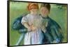 Nurse Reading to a Little Girl.-Mary Cassatt-Framed Poster