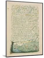 'Nurse's Song,' Plate 18 from 'Songs of Innocence,' 1789-William Blake-Mounted Giclee Print