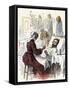 Nurse Treating a Wounded Soldier in a Civil War Hospital-null-Framed Stretched Canvas