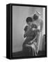 Nurse Trying to Comfort an Elderly Patient-Carl Mydans-Framed Stretched Canvas