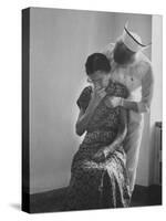 Nurse Trying to Comfort an Elderly Patient-Carl Mydans-Stretched Canvas