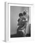 Nurse Trying to Comfort an Elderly Patient-Carl Mydans-Framed Photographic Print