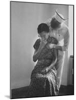 Nurse Trying to Comfort an Elderly Patient-Carl Mydans-Mounted Photographic Print