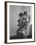 Nurse Trying to Comfort an Elderly Patient-Carl Mydans-Framed Photographic Print