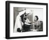 Nurse Weighs a Small Baby While Its Mother Watches-null-Framed Photographic Print