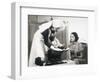 Nurse Weighs a Small Baby While Its Mother Watches-null-Framed Photographic Print