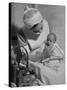 Nurse with Premature Baby-Hansel Mieth-Stretched Canvas