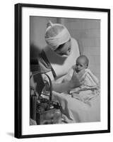 Nurse with Premature Baby-Hansel Mieth-Framed Premium Photographic Print