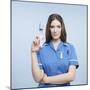 Nurse with Syringe-Kevin Curtis-Mounted Premium Photographic Print