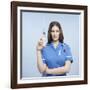 Nurse with Syringe-Kevin Curtis-Framed Photographic Print