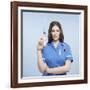 Nurse with Syringe-Kevin Curtis-Framed Photographic Print