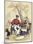 Nursemaid Flirting-WM Thackeray-Mounted Art Print