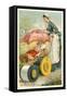 Nursemaid Wheeling Pram-null-Framed Stretched Canvas