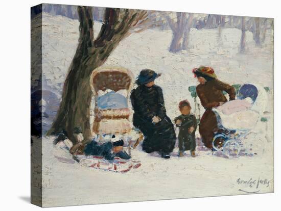 Nursemaids, High Bridge Park-George Luks-Stretched Canvas