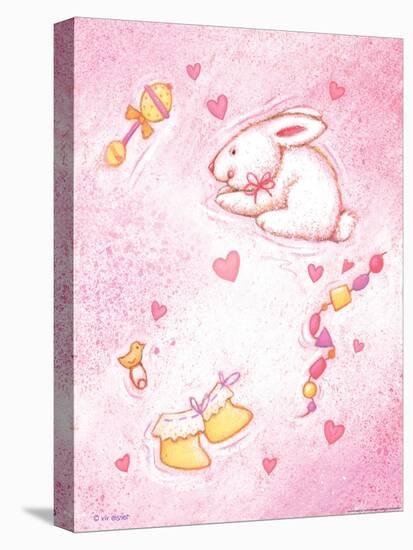 Nursery 1 Bunny-Viv Eisner-Stretched Canvas