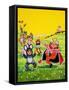 Nursery Characters Dancing-null-Framed Stretched Canvas