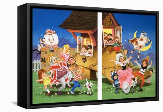 Nursery Rhyme Characters-null-Framed Stretched Canvas
