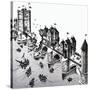 Nursery Rhyme Illustration: London Bridge is Falling Down-null-Stretched Canvas