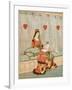 Nursery, Rhyme, the Queen of Hearts, Caldecott, 1 of 8-Randolph Caldecott-Framed Art Print