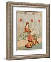 Nursery, Rhyme, the Queen of Hearts, Caldecott, 1 of 8-Randolph Caldecott-Framed Art Print