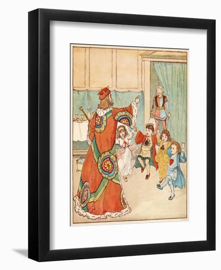 Nursery, Rhyme, the Queen of Hearts, Caldecott, 5 of 8-Randolph Caldecott-Framed Art Print