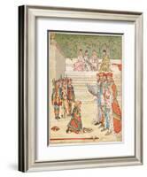 Nursery, Rhyme, the Queen of Hearts, Caldecott, 8 of 8-Randolph Caldecott-Framed Art Print