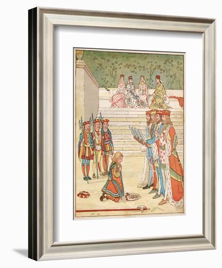 Nursery, Rhyme, the Queen of Hearts, Caldecott, 8 of 8-Randolph Caldecott-Framed Art Print