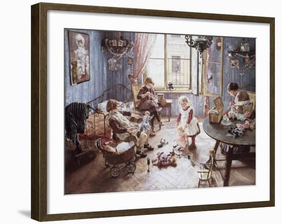 Nursery-Fritz von Uhde-Framed Giclee Print