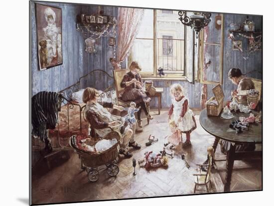 Nursery-Fritz von Uhde-Mounted Giclee Print