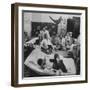 Nurses and Animals Watching One of the Hospital's Methods of Using Therapy with Animals-Francis Miller-Framed Photographic Print