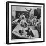 Nurses and Animals Watching One of the Hospital's Methods of Using Therapy with Animals-Francis Miller-Framed Photographic Print