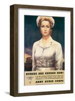 Nurses Are Needed Now! 1945-null-Framed Art Print