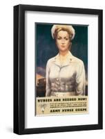 Nurses Are Needed Now! 1945-null-Framed Art Print