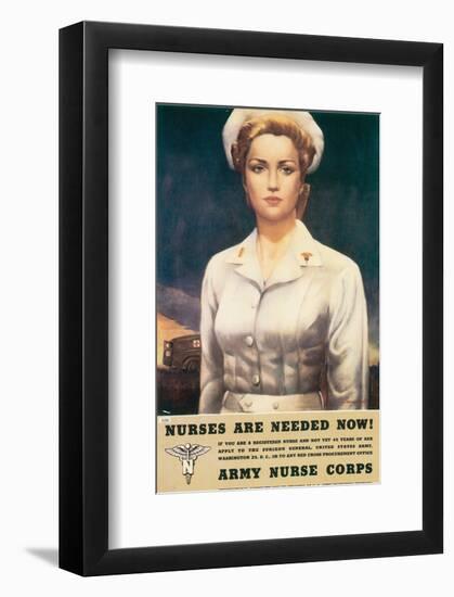 Nurses Are Needed Now! 1945-null-Framed Art Print