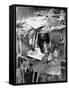 Nurses are Seen Clearing Debris from One of the Wards in St. Peter's Hospital, Stepney, East London-null-Framed Stretched Canvas