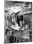 Nurses are Seen Clearing Debris from One of the Wards in St. Peter's Hospital, Stepney, East London-null-Mounted Premium Photographic Print