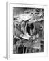 Nurses are Seen Clearing Debris from One of the Wards in St. Peter's Hospital, Stepney, East London-null-Framed Photographic Print