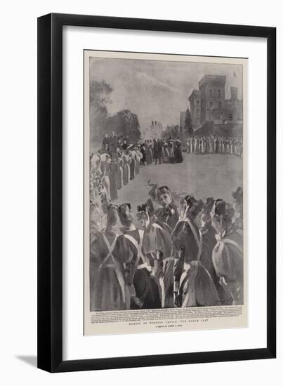 Nurses at Windsor Castle, the March Past-Sydney Prior Hall-Framed Giclee Print