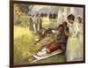 Nurses Attend to Wounded French Soldiers-A. De Riquer-Framed Art Print