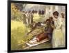 Nurses Attend to Wounded French Soldiers-A. De Riquer-Framed Art Print