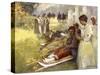 Nurses Attend to Wounded French Soldiers-A. De Riquer-Stretched Canvas