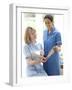 Nurses Checking Notes-Science Photo Library-Framed Photographic Print