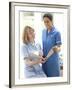 Nurses Checking Notes-Science Photo Library-Framed Photographic Print