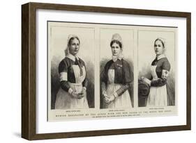 Nurses Decorated by the Queen with New Order of the Royal Red Cross-null-Framed Giclee Print