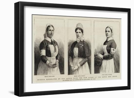 Nurses Decorated by the Queen with New Order of the Royal Red Cross-null-Framed Giclee Print