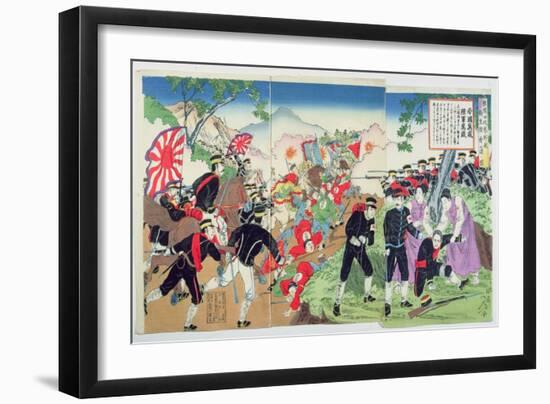 Nurses from the Red Cross During the Sino-Japanese War of 1894-95-Japanese School-Framed Premium Giclee Print